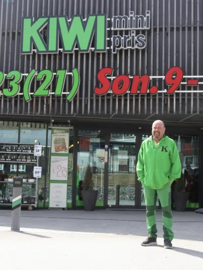 Mann foran Kiwi Hemsedal