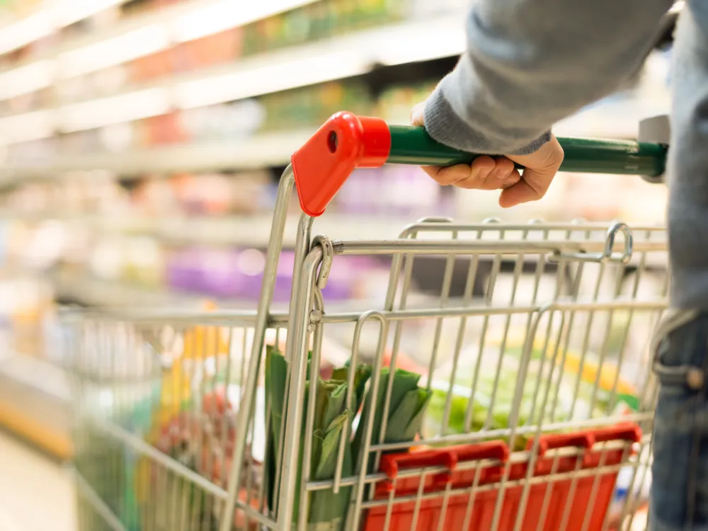 Shopping cart at Coop