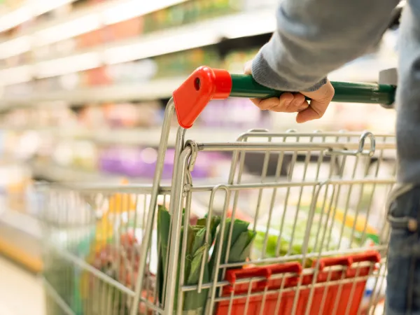 Shopping cart at Coop