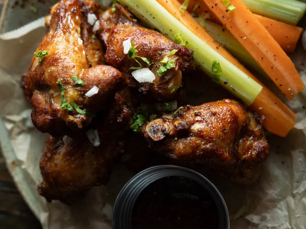 Nærbilde av en kyllingrett