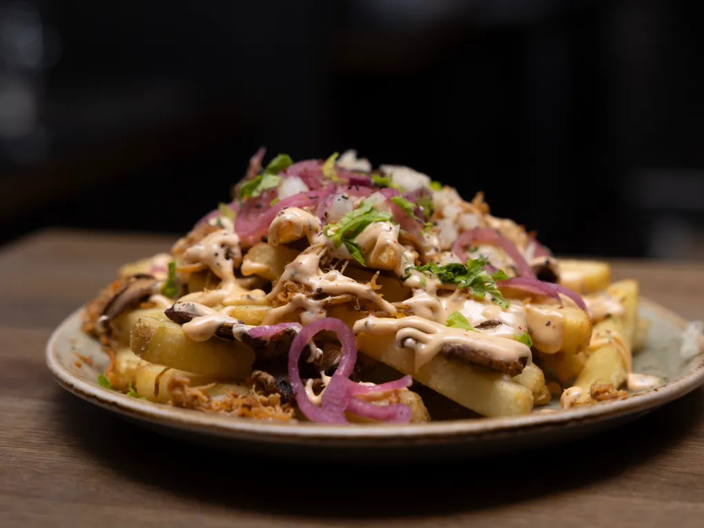 Nærbilde av en snackrett