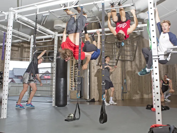 Helselaben Hemsedal mange som trener sammen.