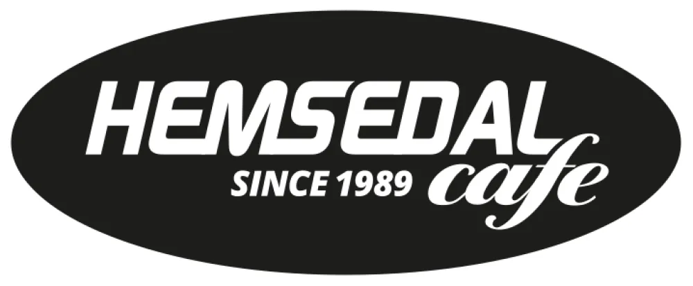 Logo for hemsedal cafe 2019 black and white.
