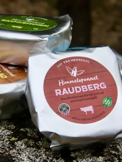 Noen av de ostene som blir solgt fra himmelspannet i Hemsedal 2