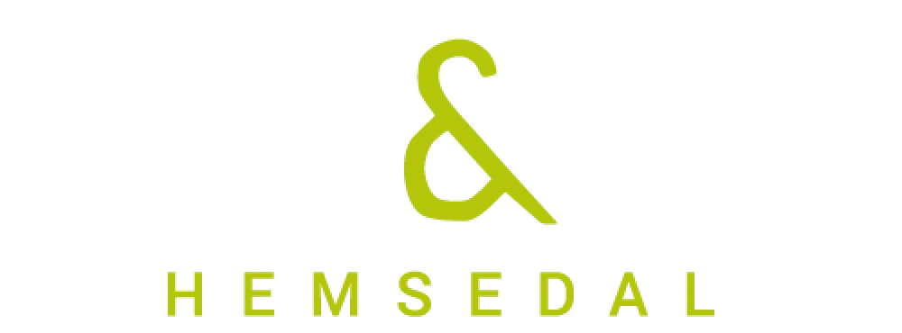 Høyt og Lavt Logo i hvit og grønt.