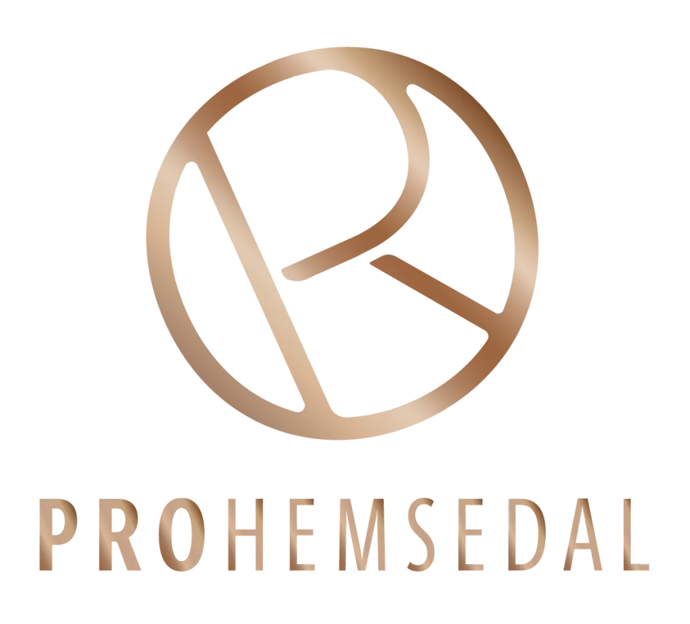 PROHemsedal logo. Rose gull farge