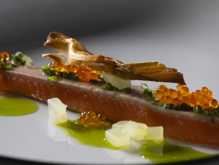 Fiskerett med delikat topping.