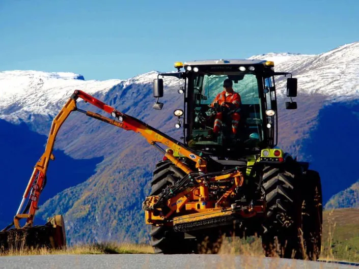 Maskin oppå fjellet.