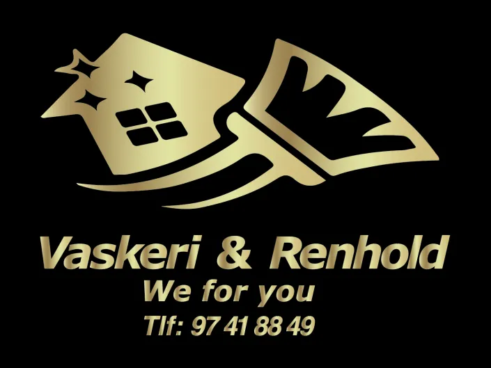 Logo av vaskeri & renhold.