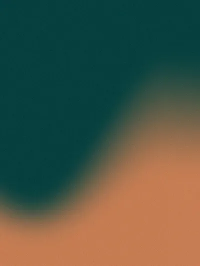 Peach oransje som går over til skogsgrønn