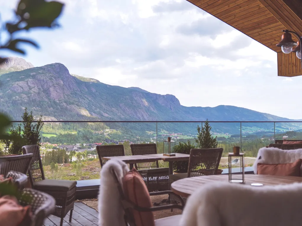 Verandaen på Fyri resort i Hemsedal