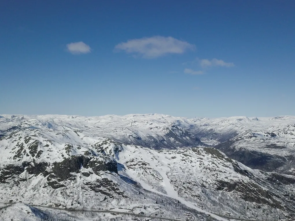 Utsikt over fjellene i Hemsedal