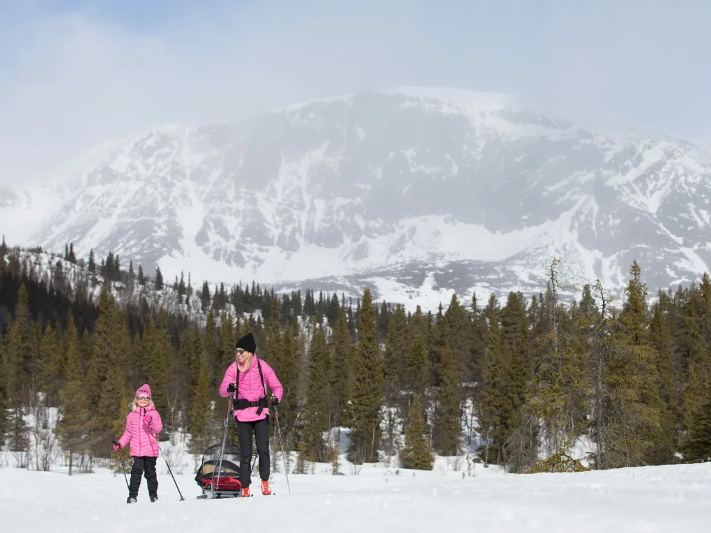 Langrenn mor og barn