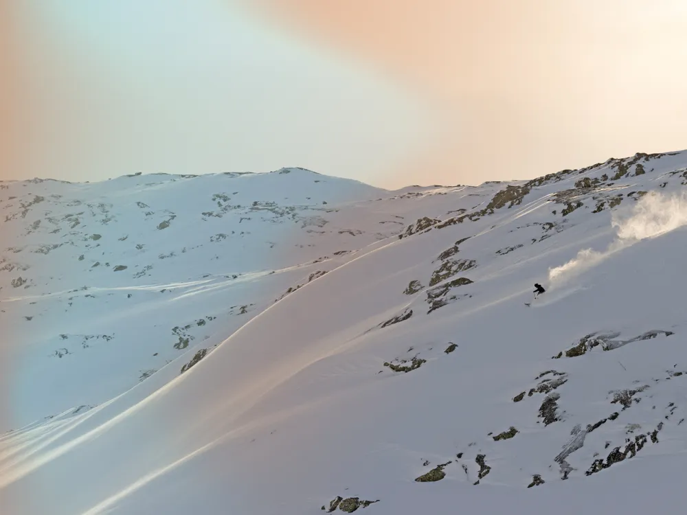 Offpist på avstand.